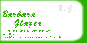 barbara glazer business card